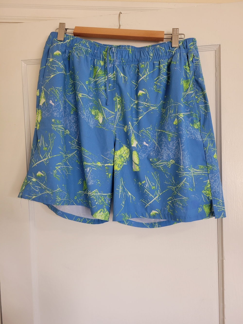 The North face Wander Blue Green Mens Shorts Size Large
